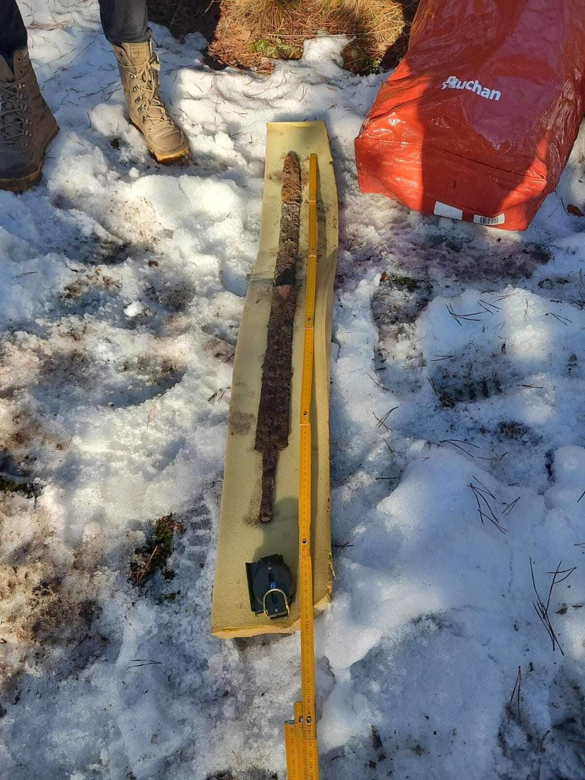 The ancient Roman sword found in Kraków-Częstochowa Upland.