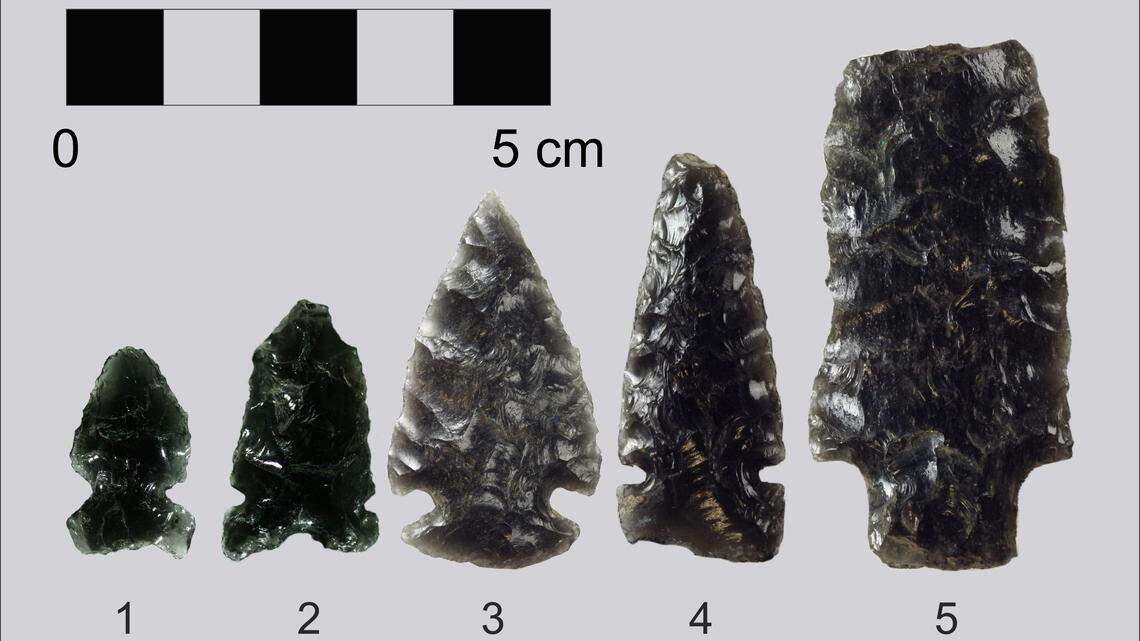 The obsidian artifacts were traced back to four primary regions, including one in Idaho, one in Wyoming, and two in British Columbia, experts said.