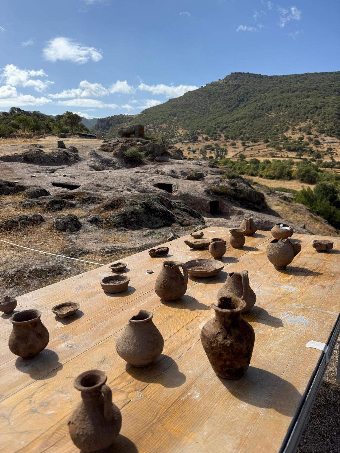 Some of the ancient Roman-era artifacts found in Tomb XX.