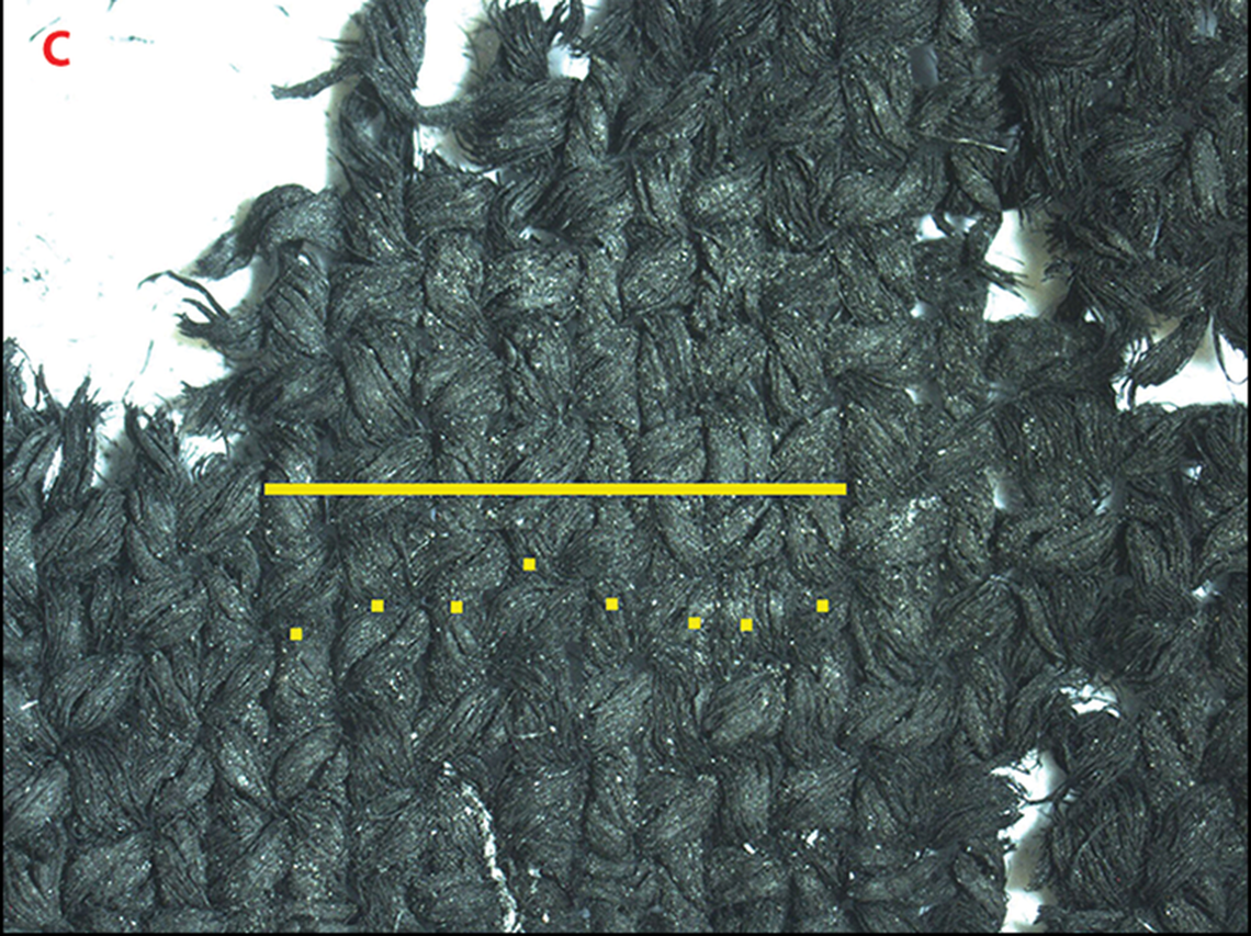 The 3,500-year-old woven fabric, known as Tx2, found at Beycesultan.