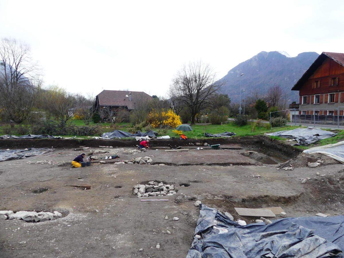The high terrace excavated in Thyez.