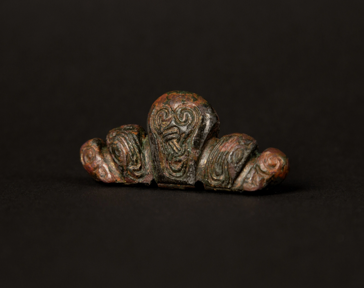 The 1,000-year-old Viking sword pommel found by Sander Visser.