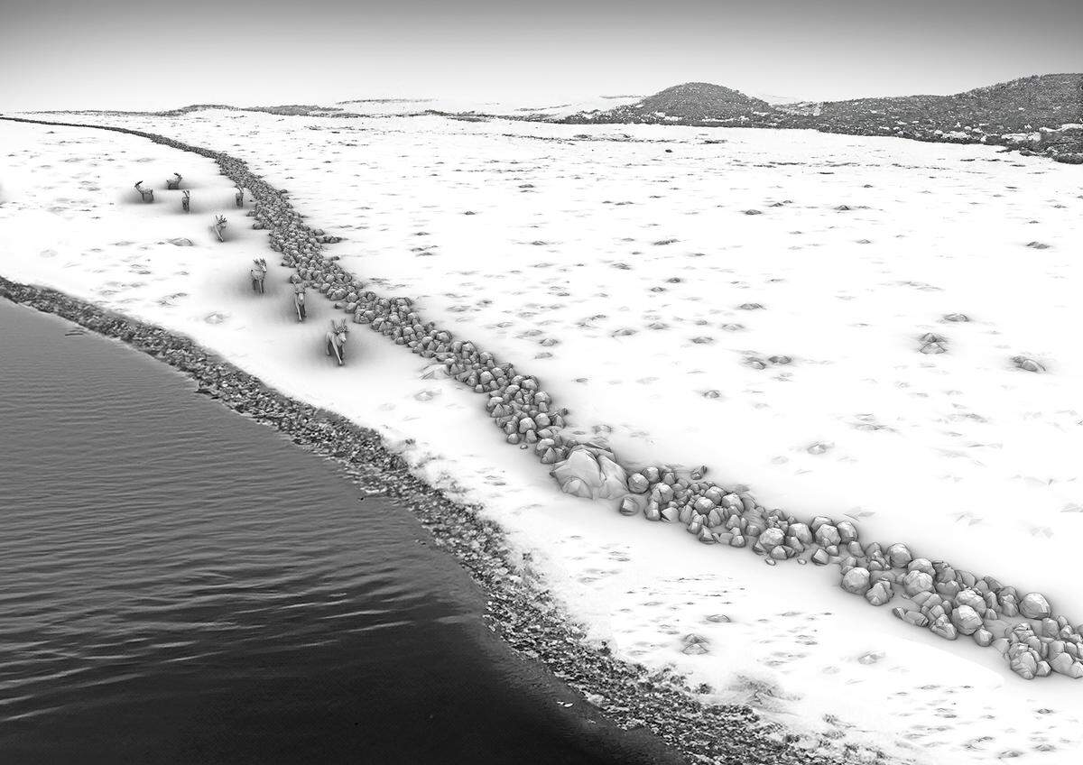A digital reconstruction of what the Blinkerwall might have looked like originally.