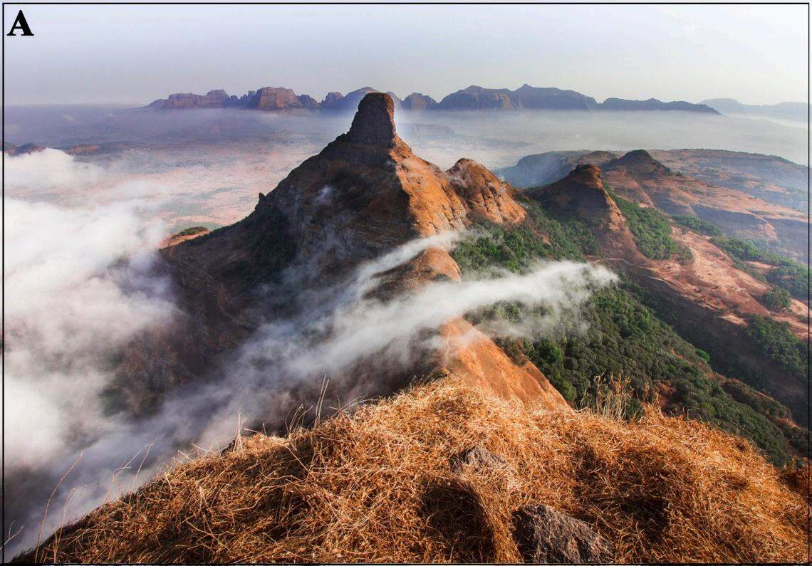 A general view of the mountains in Maharashtra.