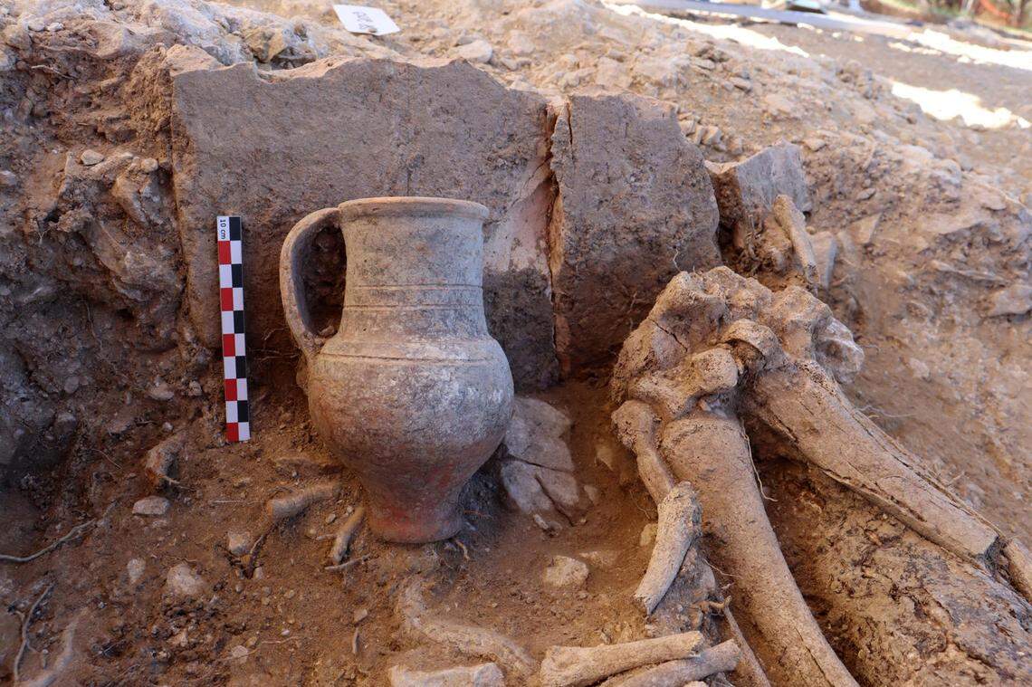 Artifacts found in one of the ancient burials.