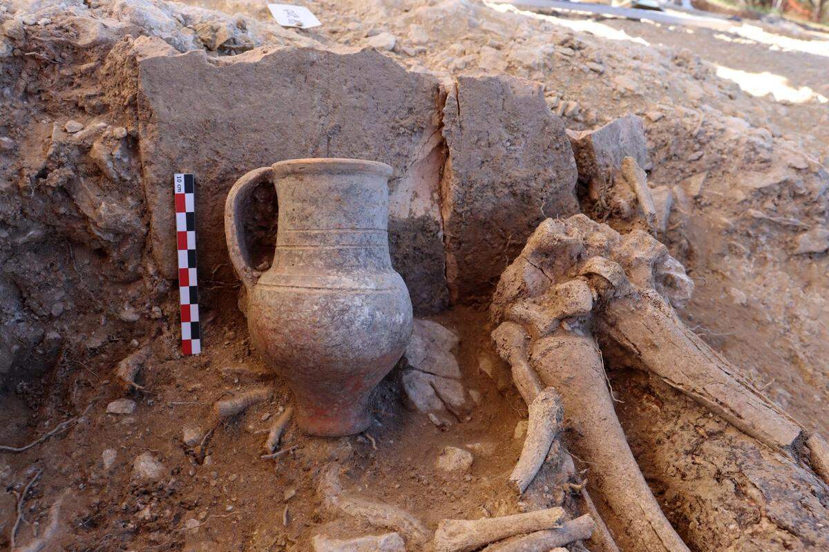 Artifacts found in one of the ancient burials.