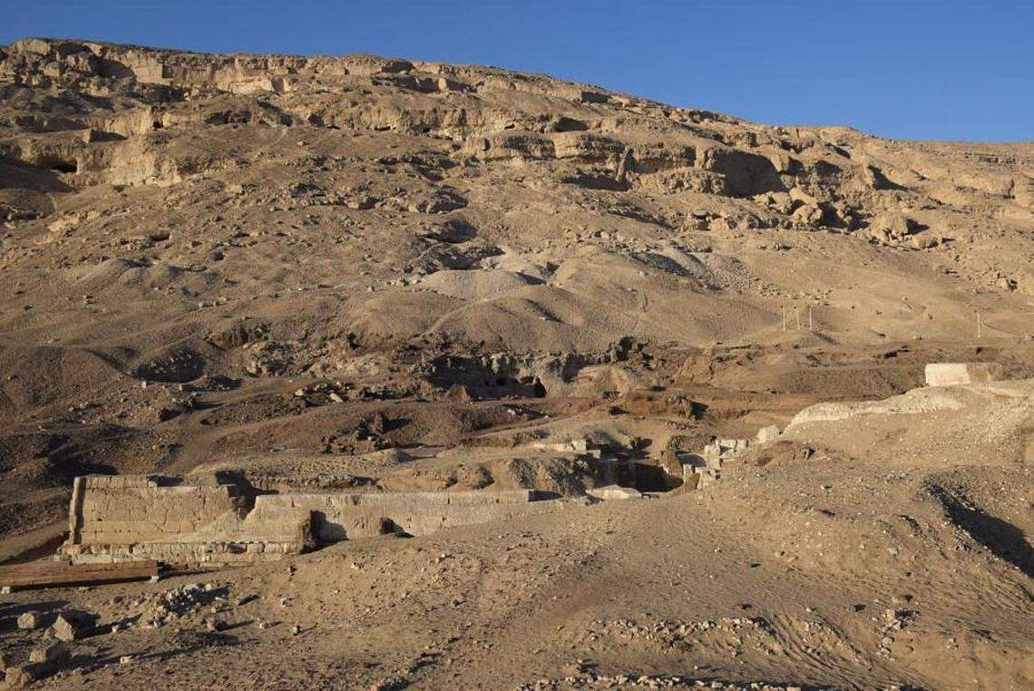 Archaeologists excavated a 2,000-year-old sanctuary and found an entrance gate, two towers, and a hidden chamber, photos show.