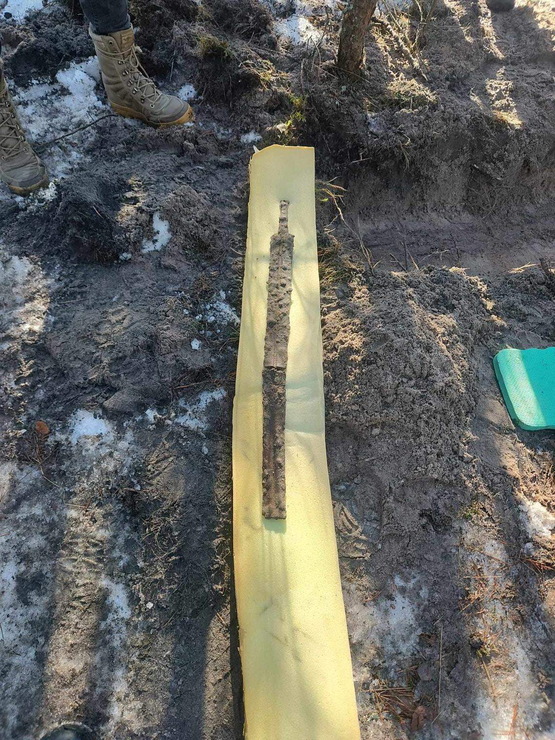 The ancient Roman sword found in Kraków-Częstochowa Upland.