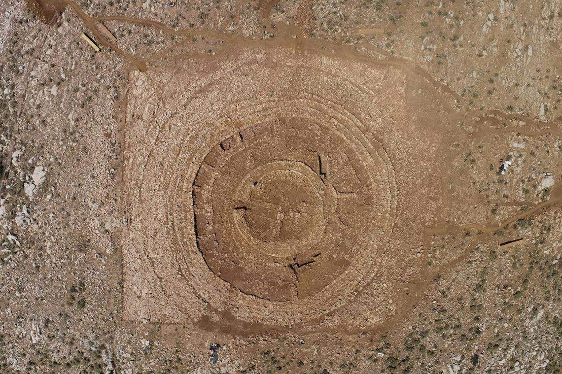 The 3,700-year-old ruins as seen from above.