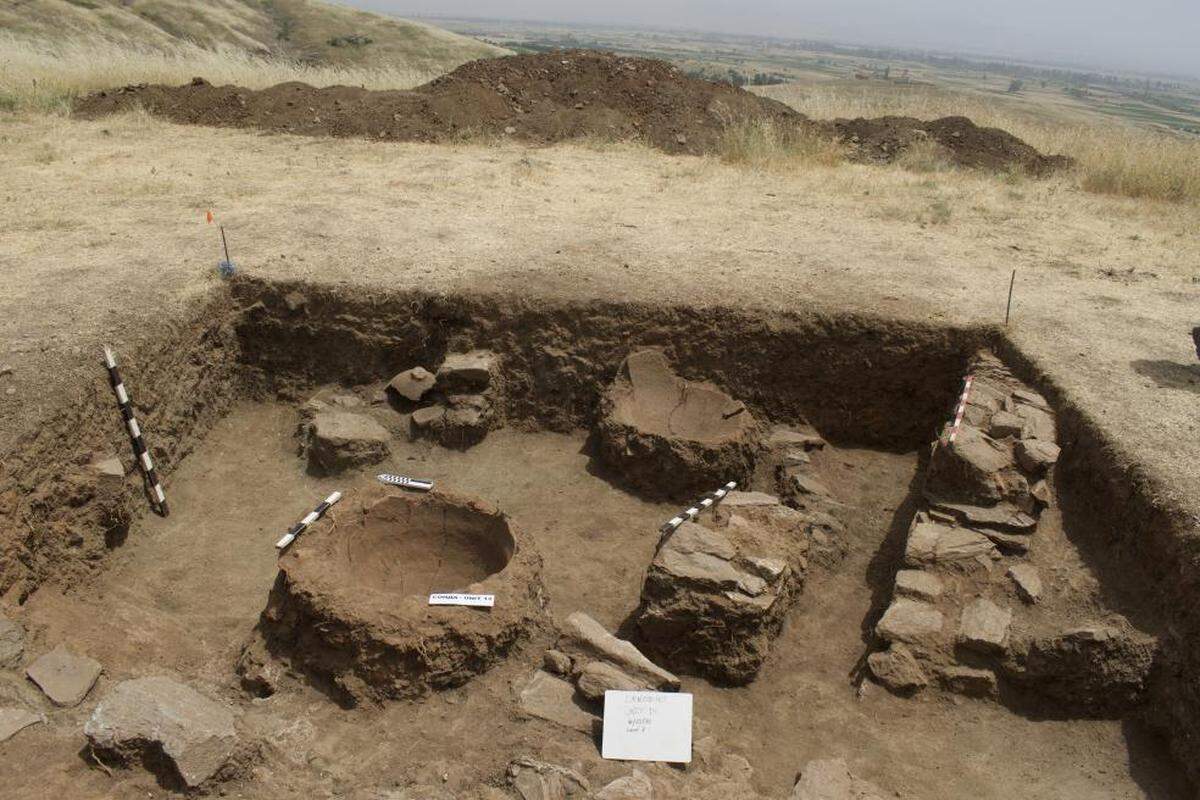 Some of the ruins found at the Gradishte site.