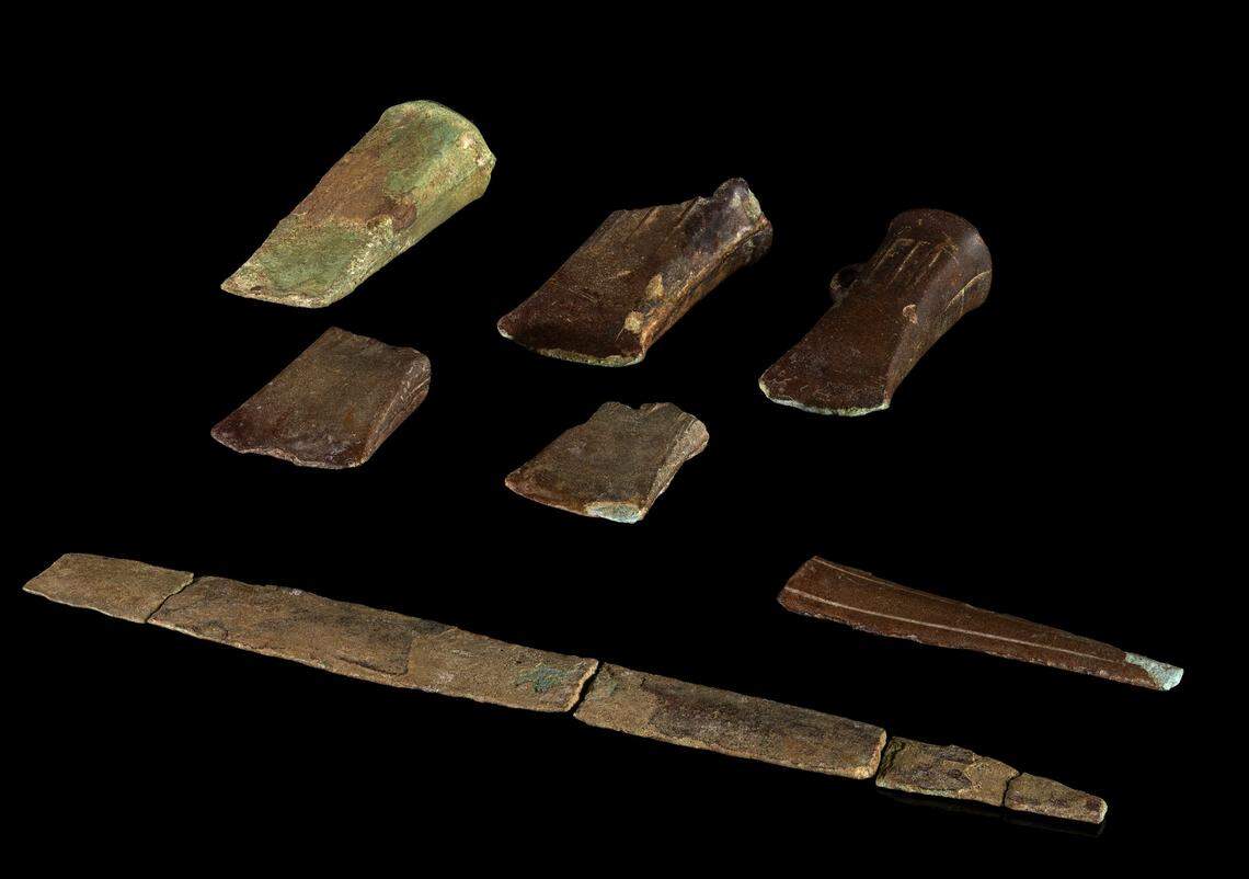 The set of 2,800-year-old artifacts found in Pendoylan.