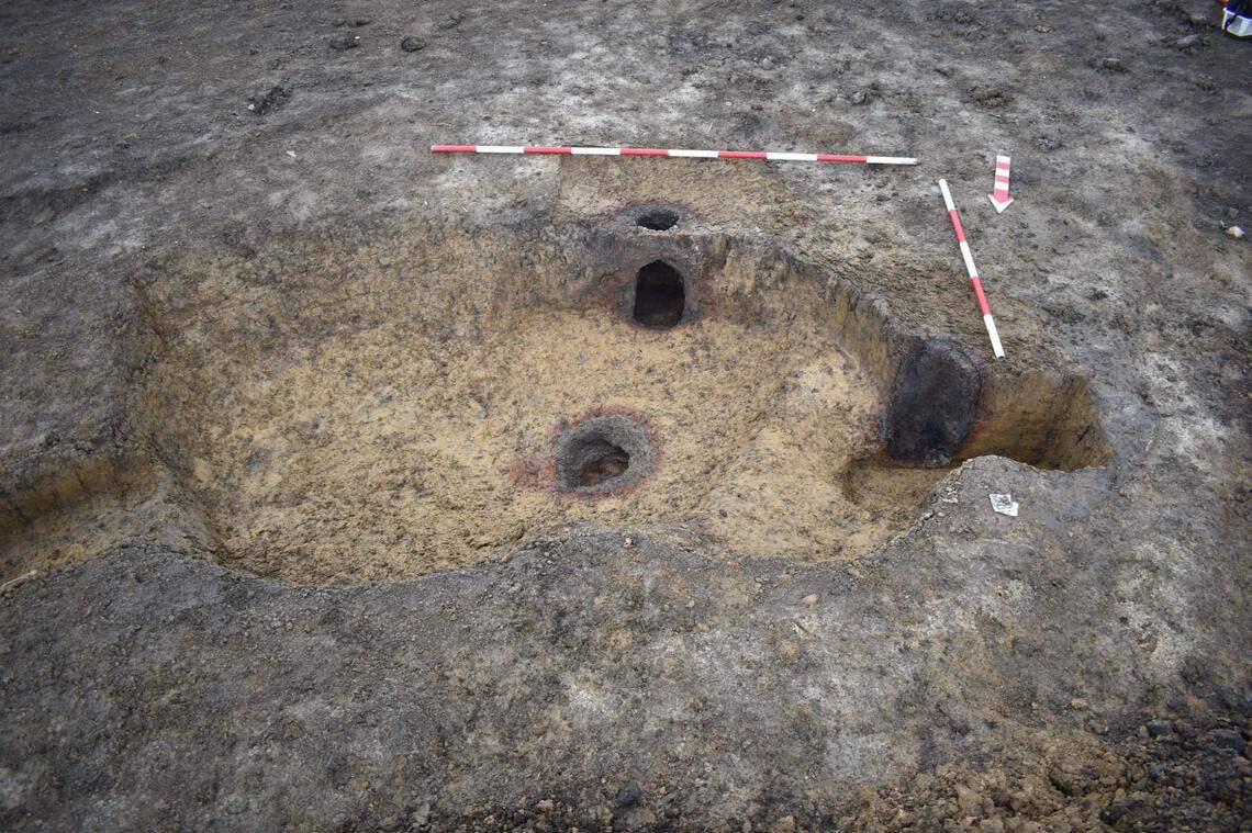One of the ancient Roman furnaces found at the site.