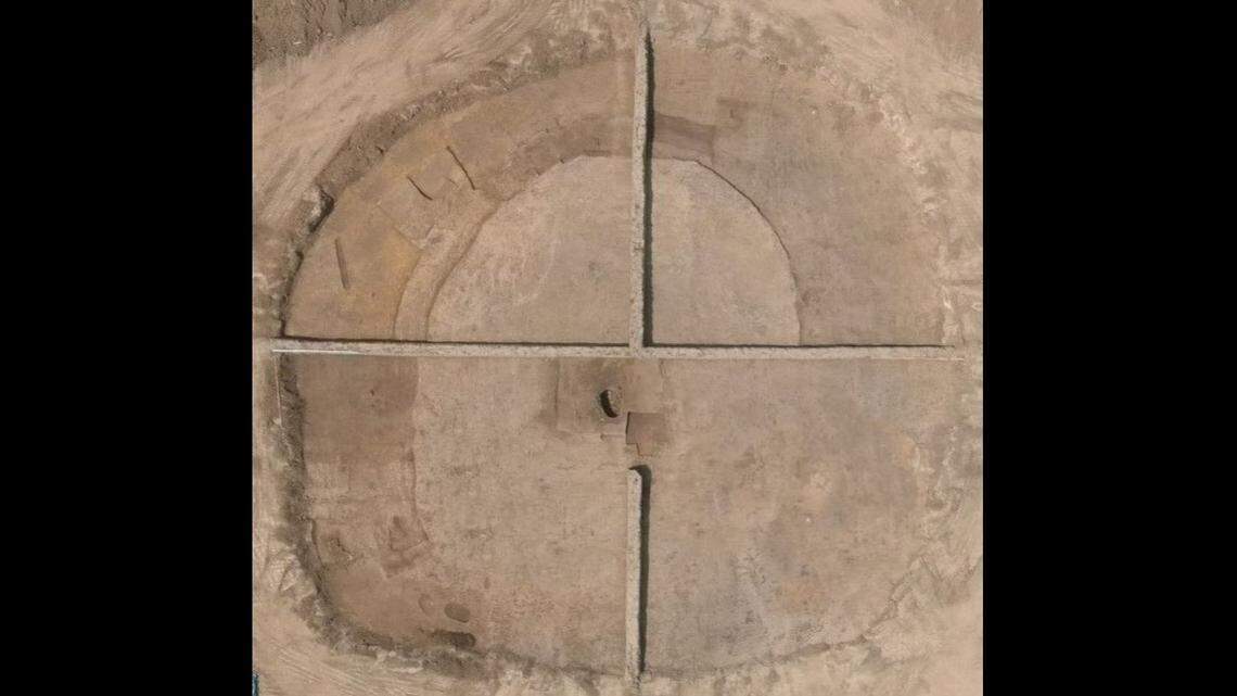 Archaeologists excavated a dirt mound and found an ancient Yamnaya culture grave, a first-of-its-kind find for Slovakia, photos show.