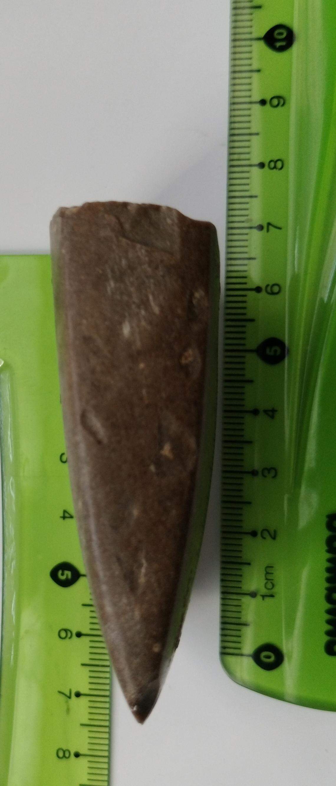 The 4,500-year-old ax as seen from above.