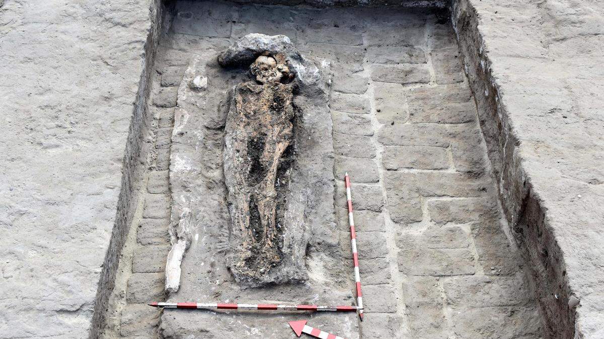 A section of the 3,100-year-old military leader’s tomb.