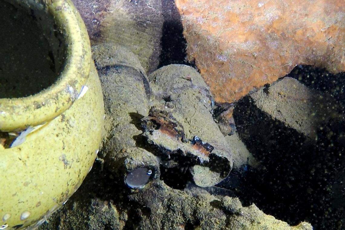 A pair of binoculars used by passengers on the HMHS Britannic and recovered by divers.