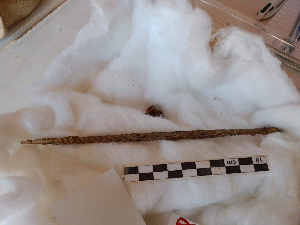 Some artifacts found at the 1,700-year-old site.