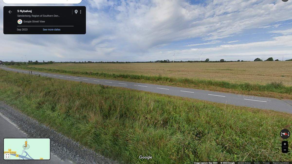 A metal detectorist in Denmark found a rare belt hook from the Middle Ages, a museum said. Photo shows a representative area of Sundeved.