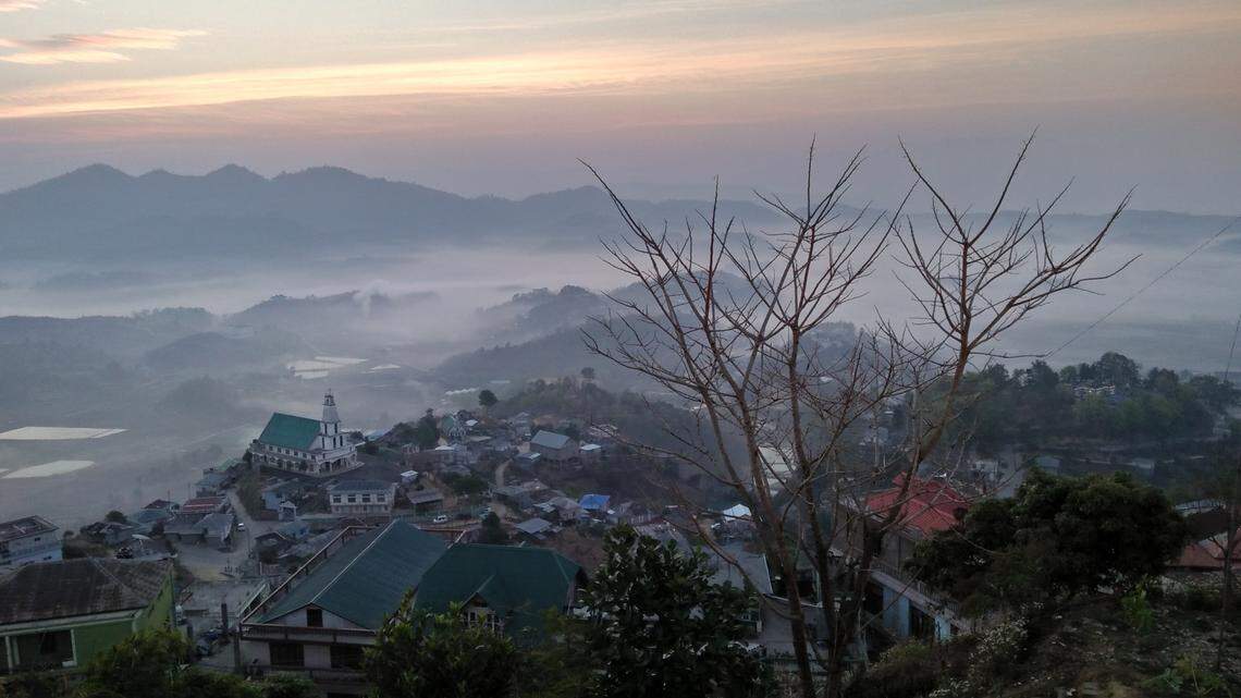 Scientists found a spiky animal with “robust” claws lurking near a church and discovered a new species, a study said. Photo shows a representative town in Mizoram.