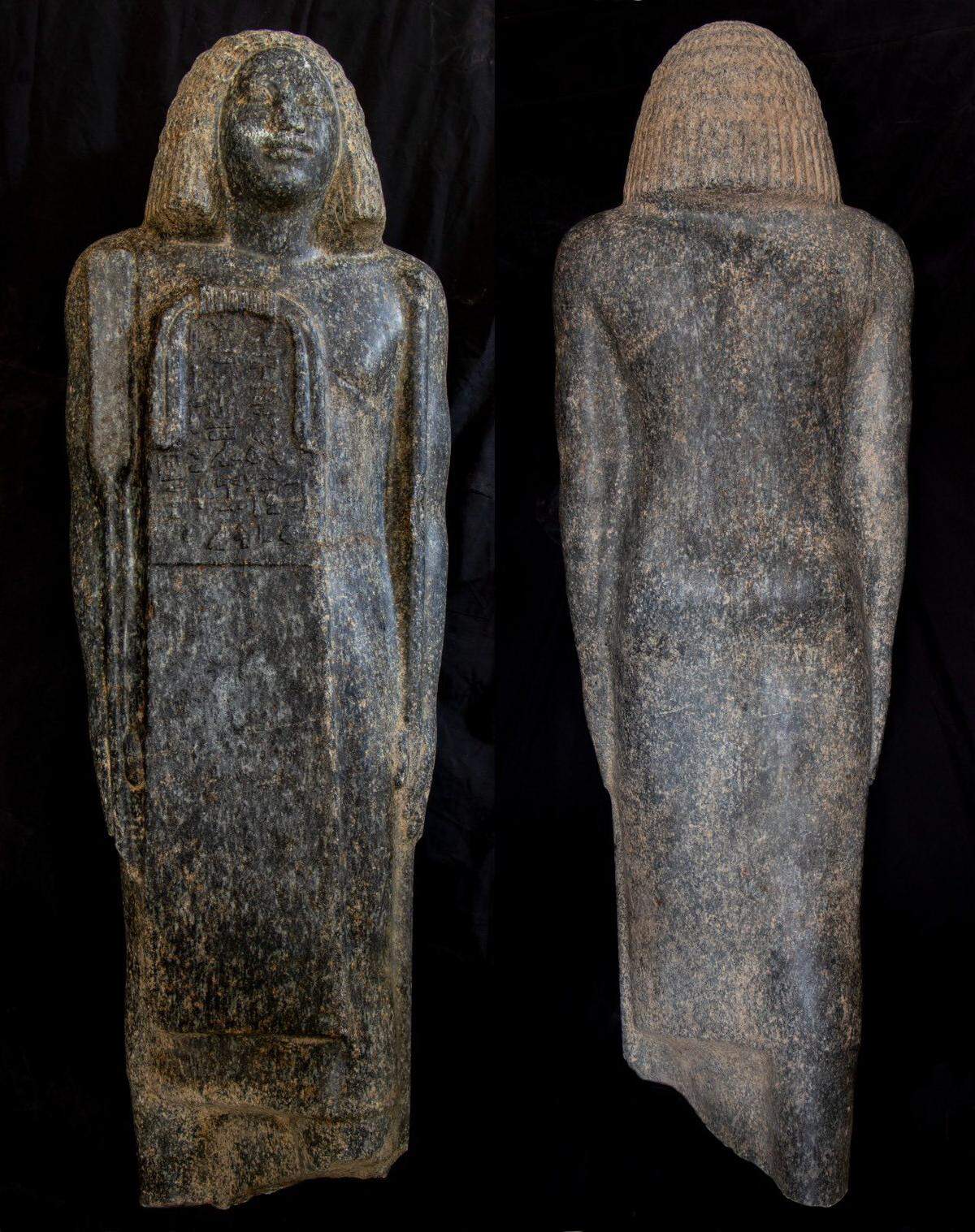 A statue found inside the ancient prince’s tomb.