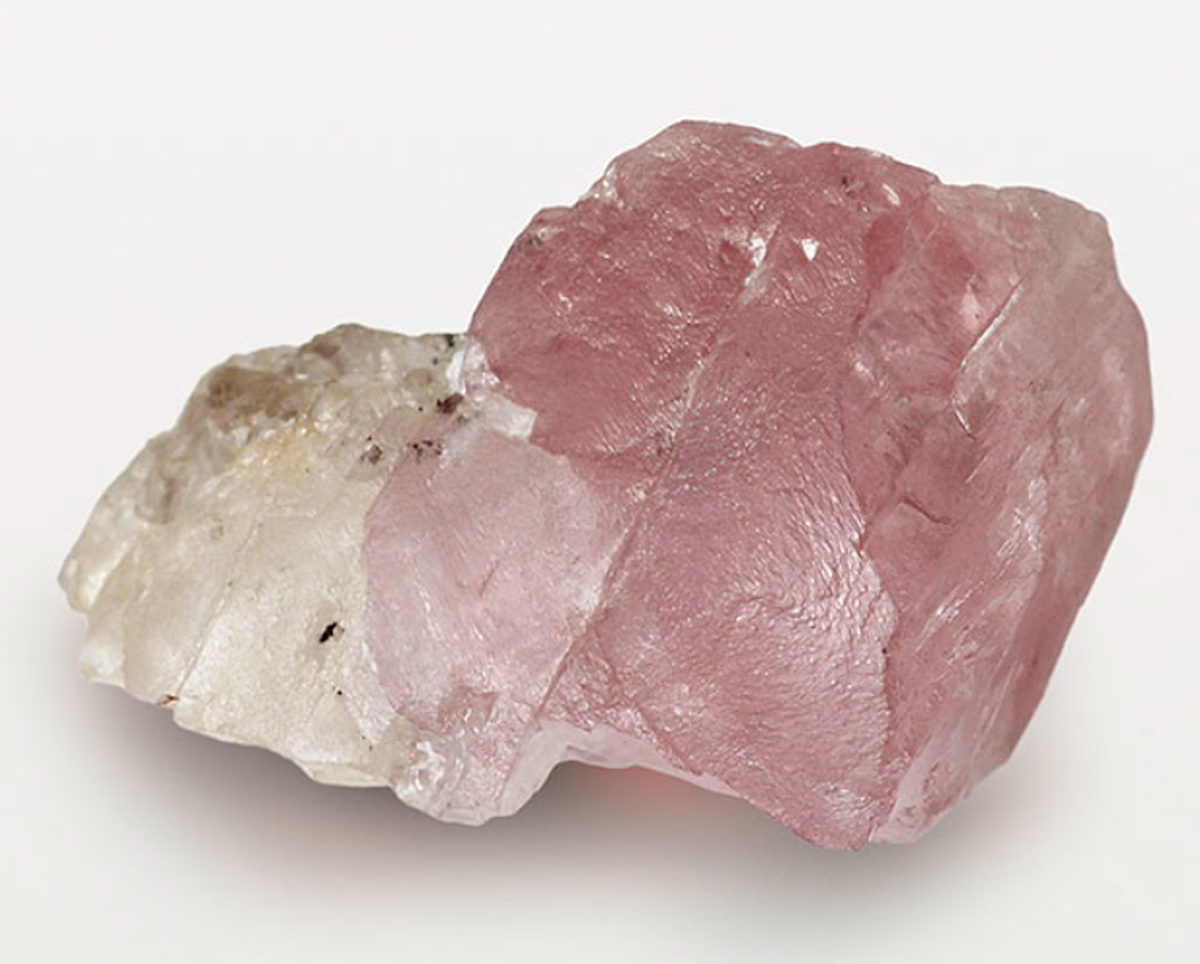 The pink section was likely once colorless, but an extremely geological event “deformed” its structure, giving it its pink color, according to experts.