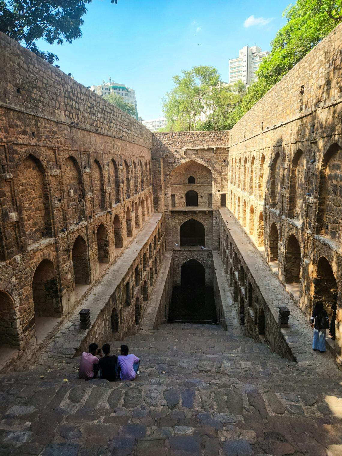 The historic stepwell Agrasen Ki Baoli in New Delhi.