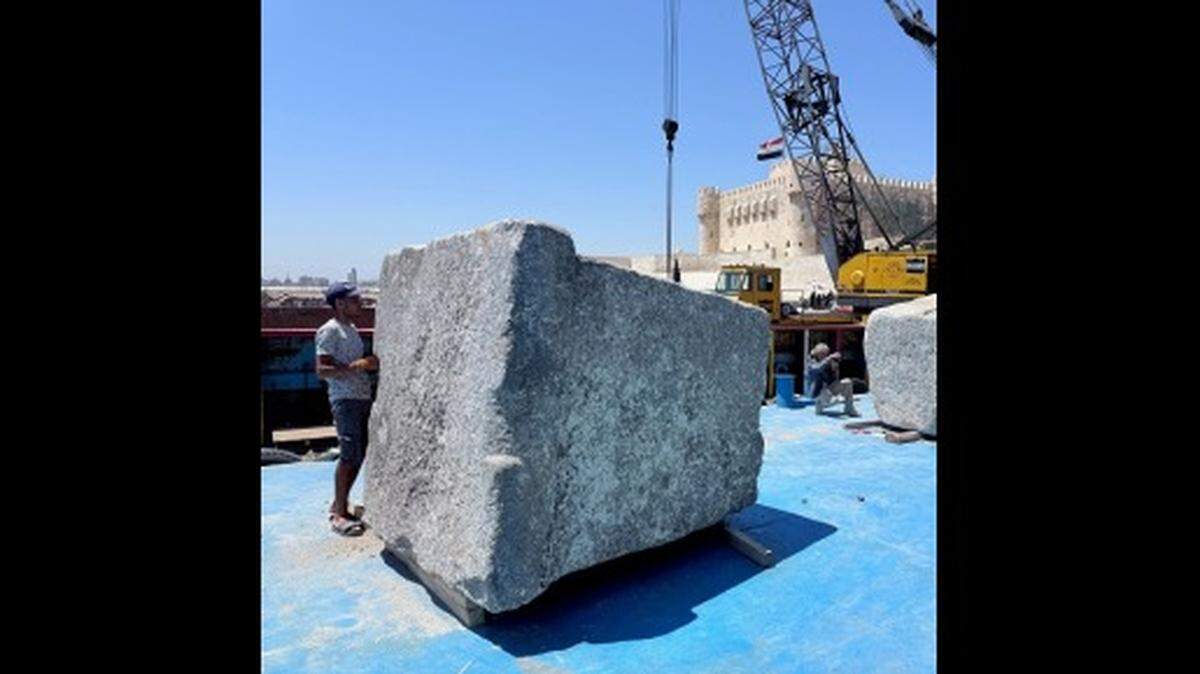 Archaeologists plan to use the massive pieces to digitally reconstruct the Lighthouse of Alexandria.