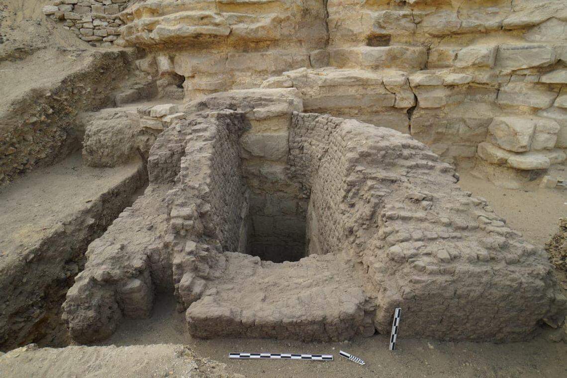 A 4,600-year-old well-shaped tomb found at Saqqara.