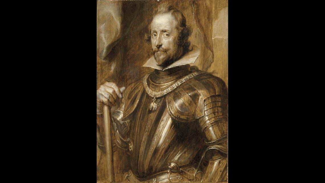 The oil sketch “Portrait of Wolfgang Wilhelm of Pfalz-Neuburg” by Flemish artist Anthony van Dyck was stolen in 1951 from Boughton House.
