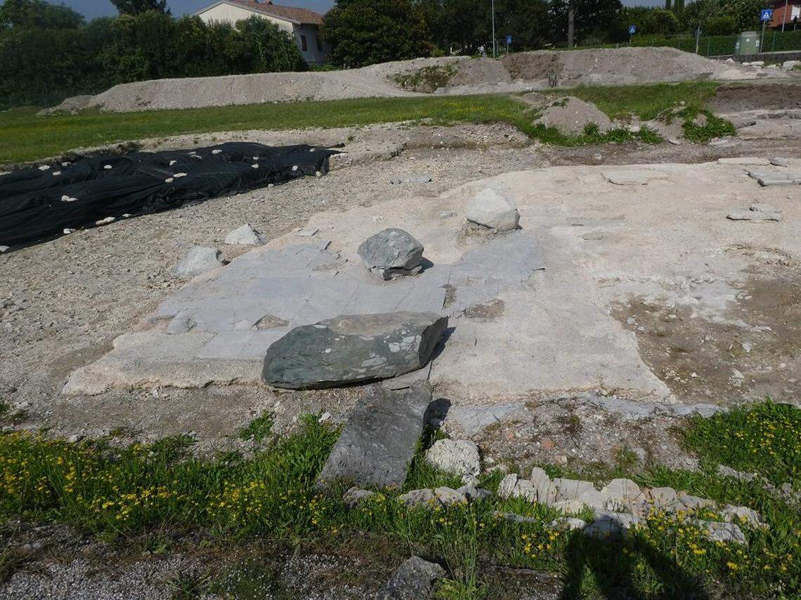 The floor of the 1,500-year-old apse found in Aquileia.