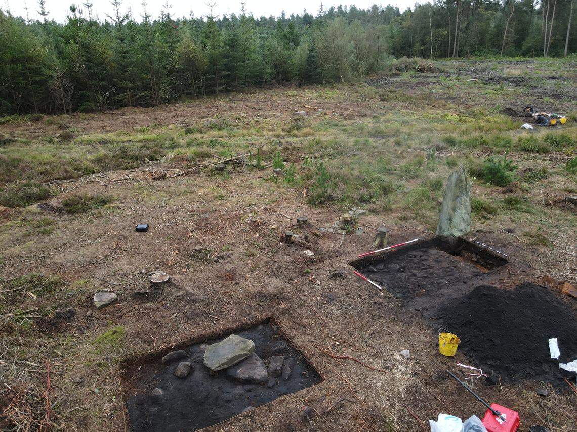 An aerial view of the Farley Moor ceremonial site.