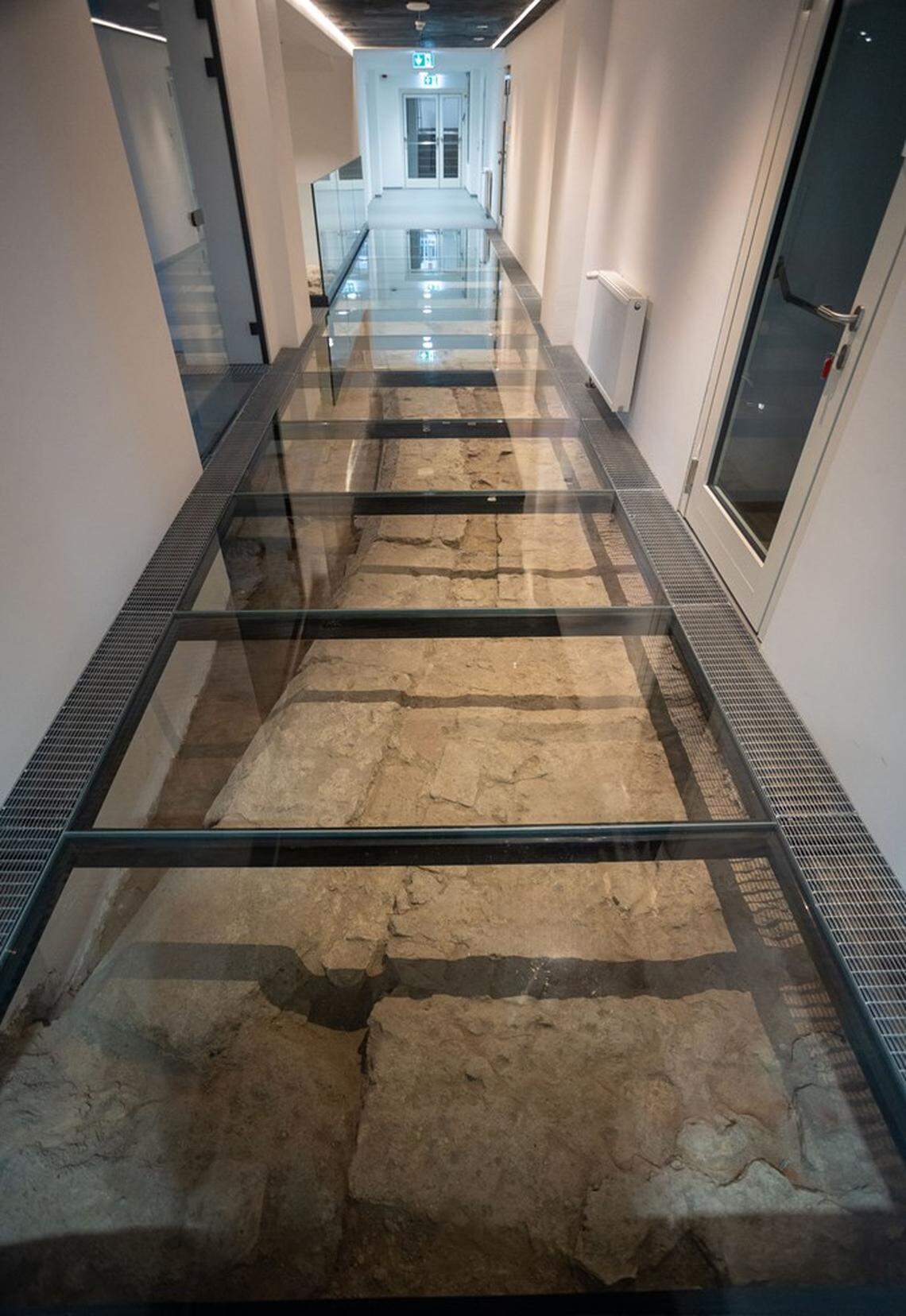 A section of the ancient Roman theater found under Sisak city hall.