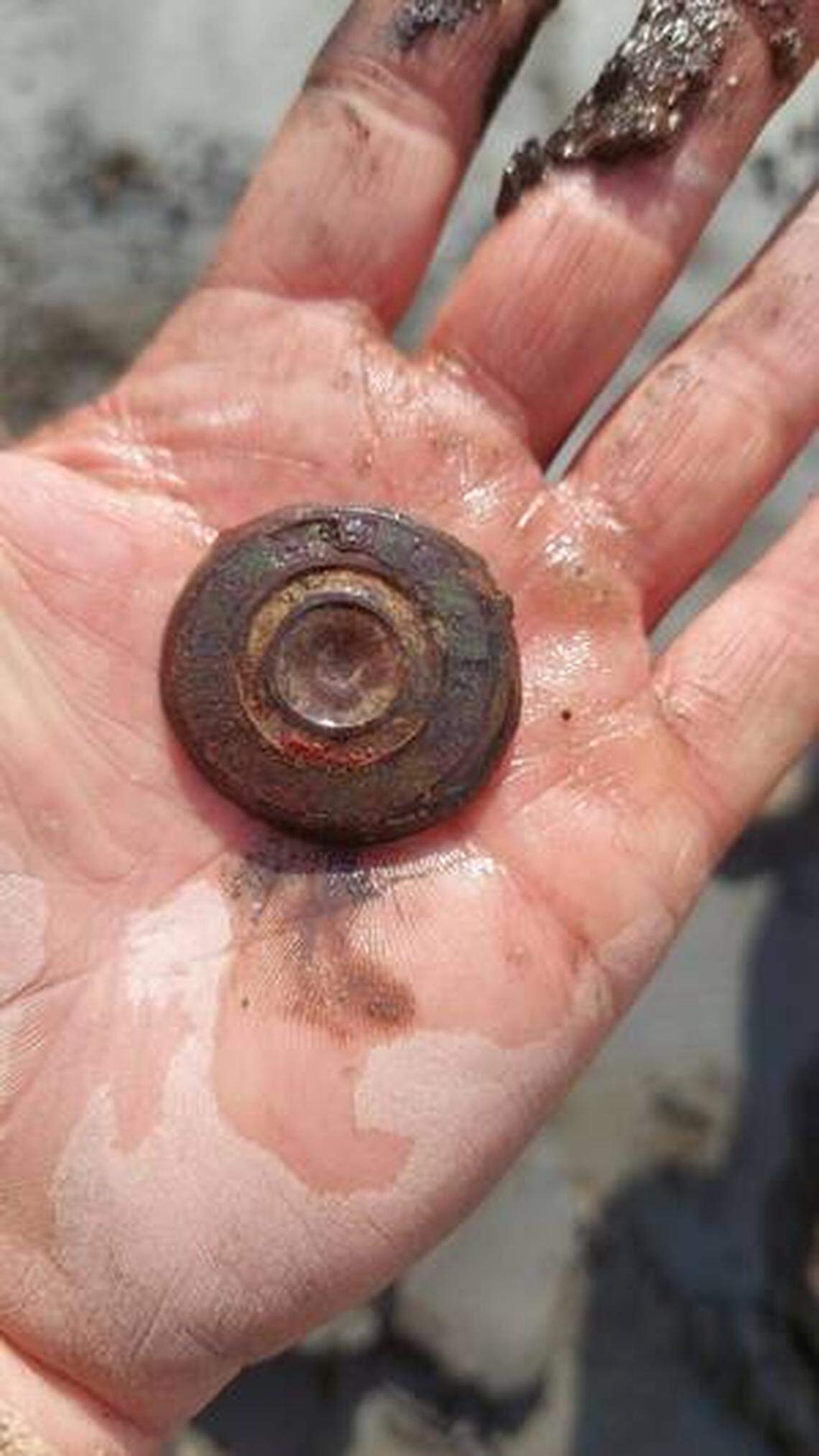 An ancient Roman artifact dropped into the huge crater left by the flood.