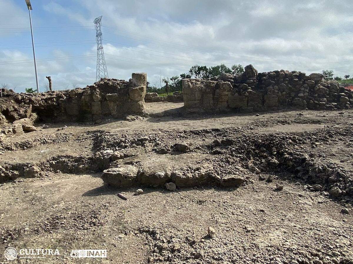 One of the 1,000-year-old Maya structures found in Kohunlich.