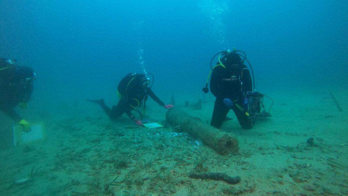 Archaeologists excavated a 16th century shipwreck in Croatia and found several brass trumpets. Photos show the very rare and expensive cargo.