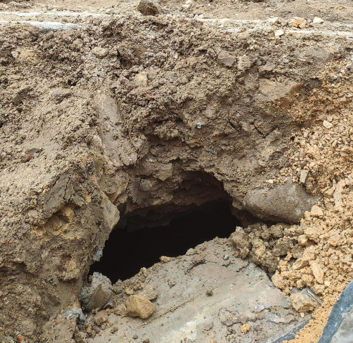 The entrance of one of the 200-year-old underground tunnels.