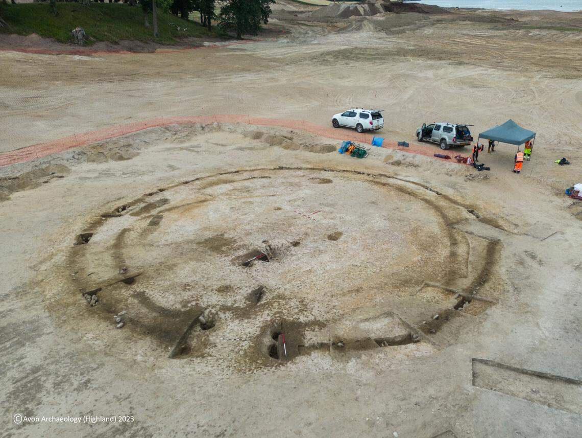 Archaeologists excavating a future golf course in Inverness unearthed a “rare” Iron Age wheel and other ruins, photos show.