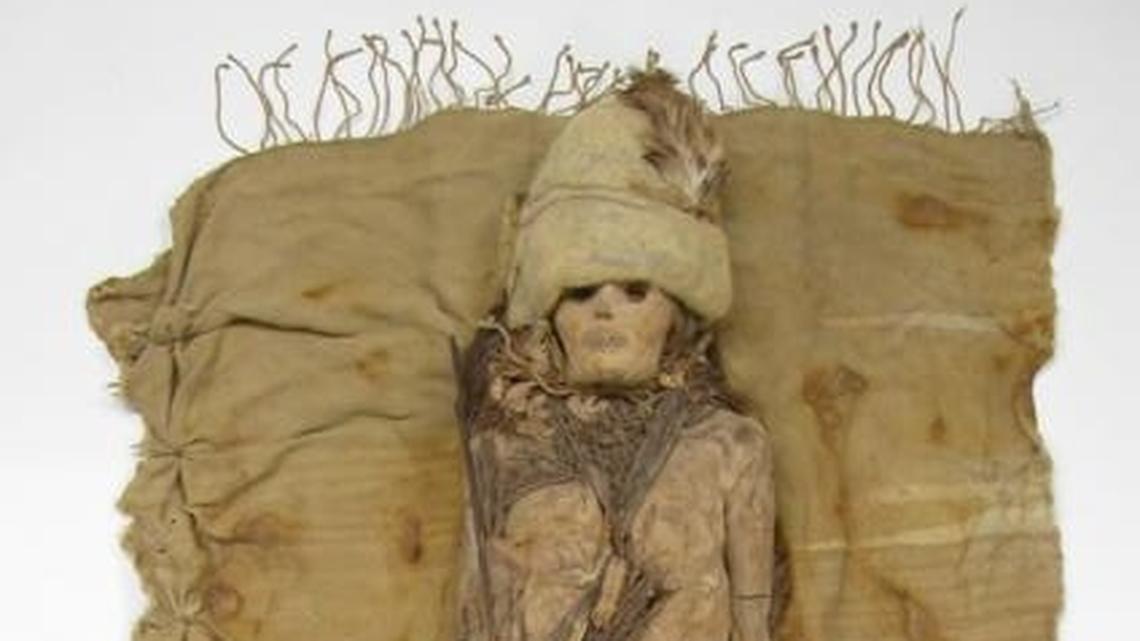 One of the mummies with 3,500-year-old cheese on its neck.