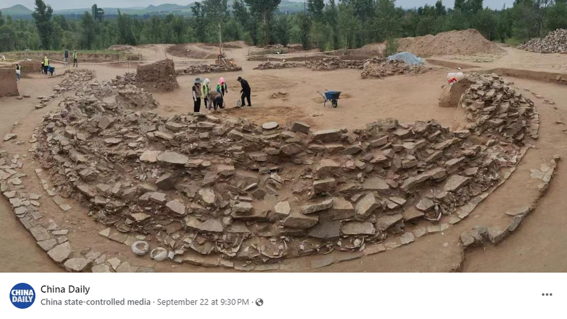 Archaeologists excavated an ancient tomb in Chifeng and found a 5,000-year-old jade dragon from the Hongshan culture, China officials said.