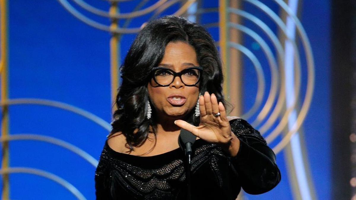 Oprah Winfrey accepts the Cecil B. DeMille Award at the 75th annual Golden Globe Awards in Beverly Hills, Calif., on Sunday, Jan. 7, 2018.