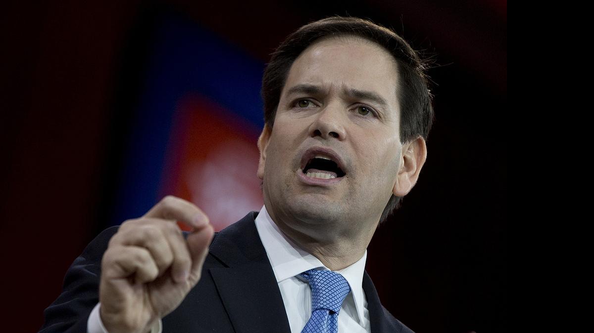 
Sen. Marco Rubio speaks during the Conservative Political Action Conference in National Harbor, Md. in February. 
