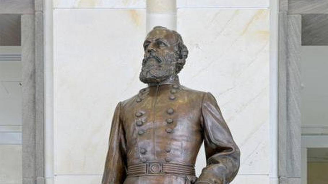 A statue of Confederate general Edumund Kirby Smith continues to stand in the U.S. Capitol when the Florida Legislature failed to agree on a replacement in 2016.