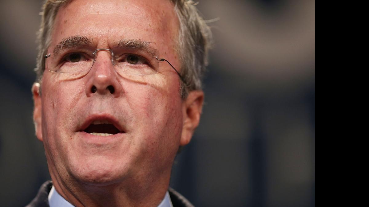 
Former Florida Governor Jeb Bush speaks during the Rick Scott's Economic Growth Summit held at the Disney's Yacht and Beach Club Convention Center on Tuesday in Orlando, Florida.
