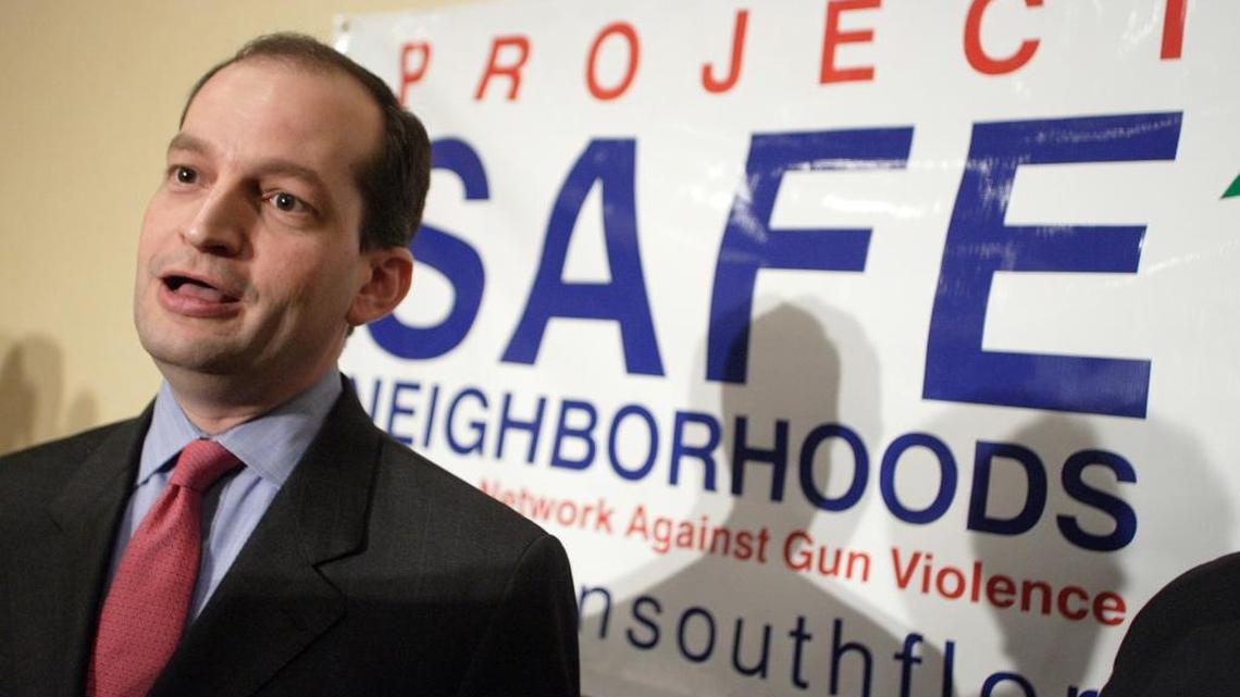 The U.S. Senate has scheduled a Wednesday confirmation hearing for President Trump’s labor nominee, Alex Acosta, pictured here in 2008.