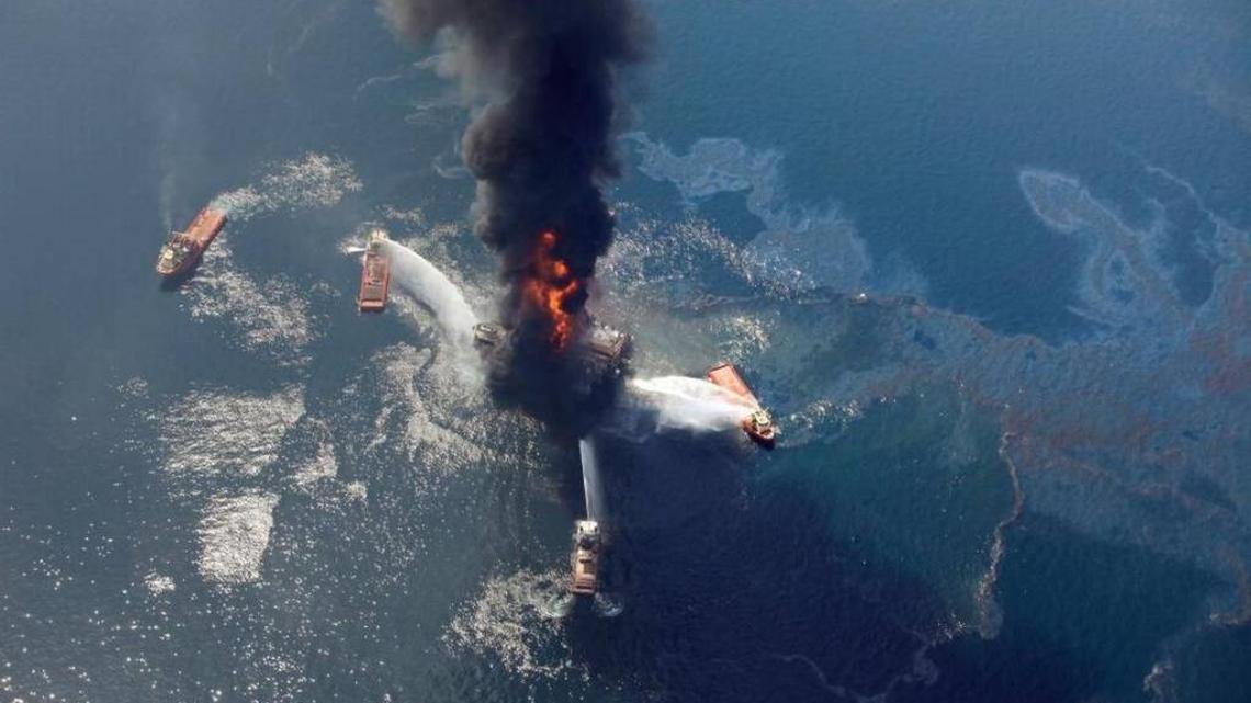 Oil gushes into the Gulf of Mexico following the explosion of the Deepwater Horizon oil rig on April 21, 2010. The Senate’s tax overhaul bill included oil-drilling concessions in the Arctic National Wildlife Refuge to win over Alaska Sen. Lisa Murkowski. Miami Rep. Carlos Curbelo says he wants them taken out.