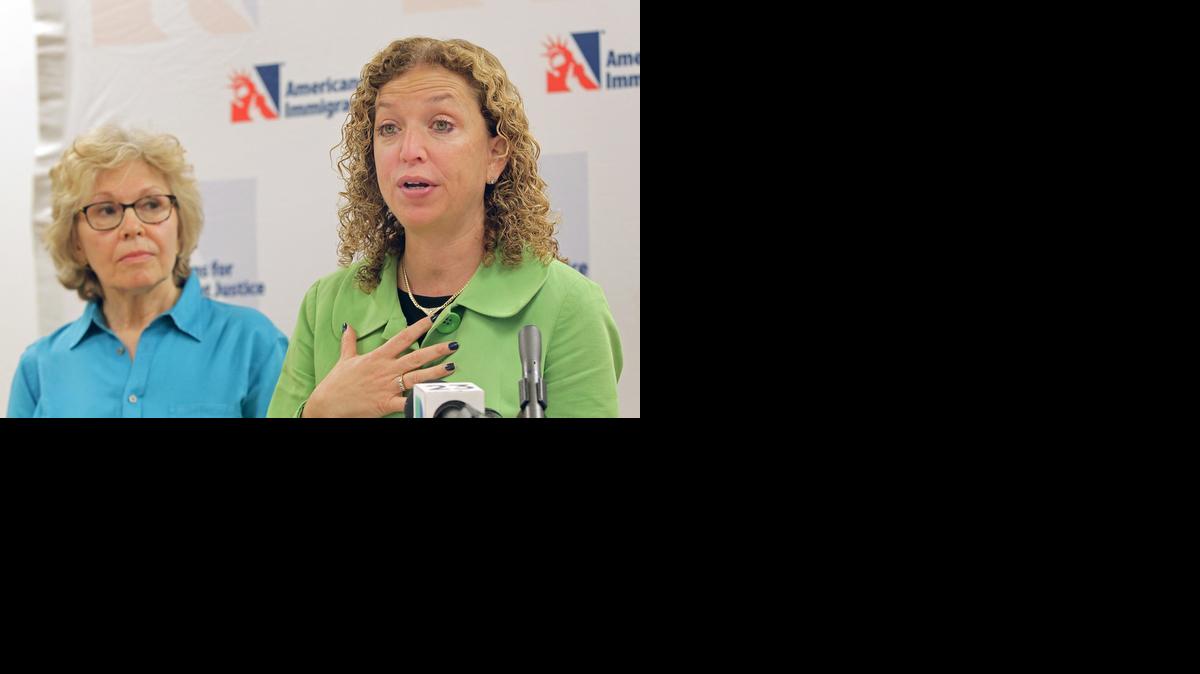 
U.S. Rep. Debbie Wasserman Schultz announced Tuesday that she’ll seek reelection and not run for the U.S. Senate. She is shown here at a news conference in December.

