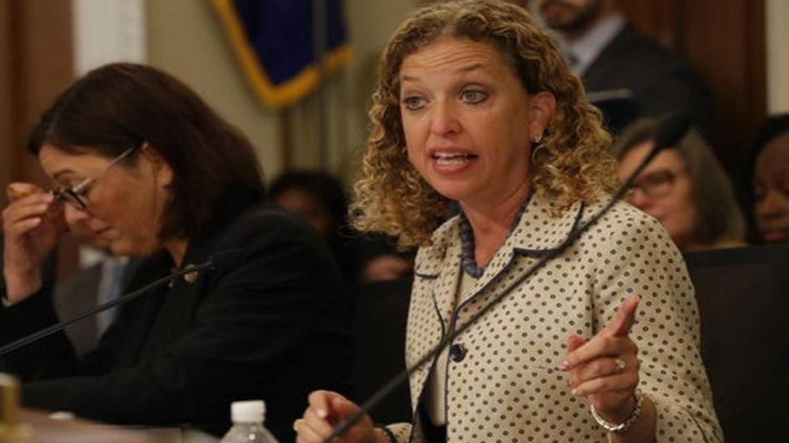House Budget Committee member Rep. Debbie Wasserman Schultz, D-Weston, questions Budget Director Mick Mulvaney on Capitol Hill in Washington. Wasserman Schultz fired IT staffer Imran Awan on July 25, 2017, following his arrest on a federal bank fraud charge.
