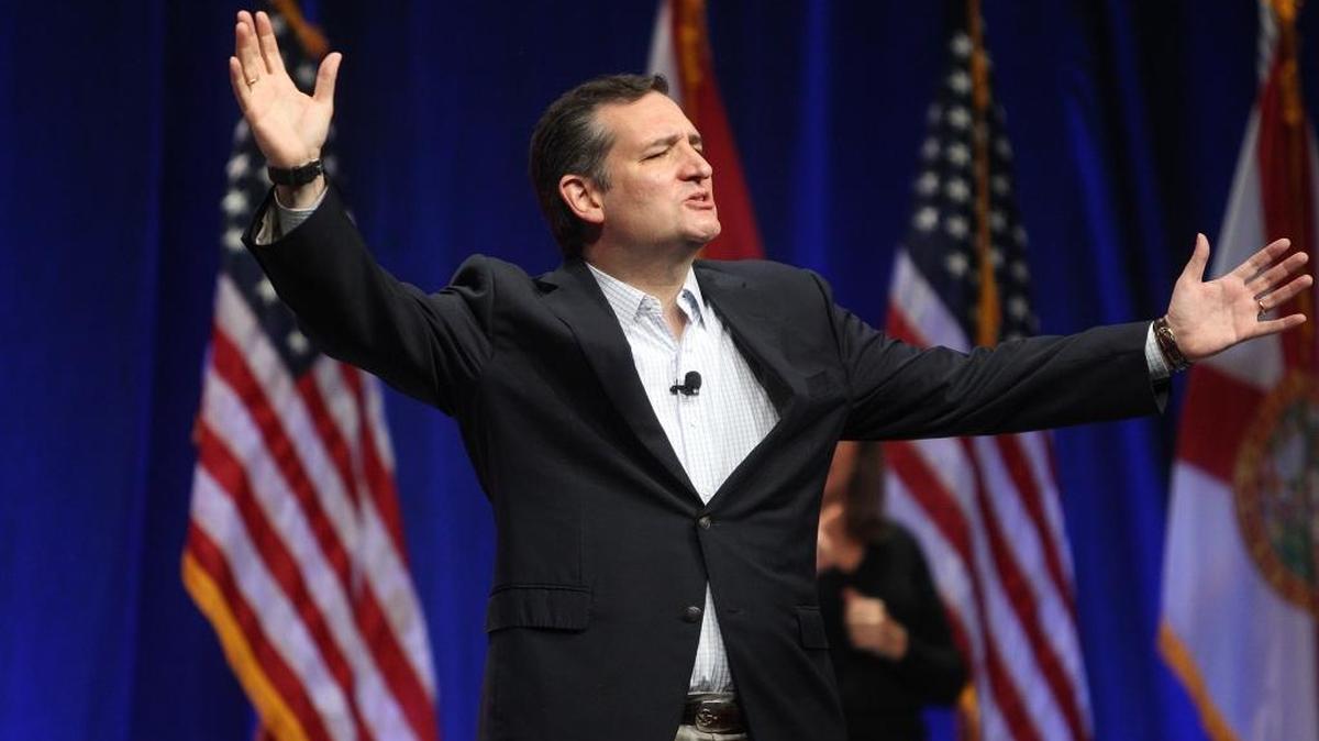 Republican presidential candidate Ted Cruz addresses the Sunshine Summit in Orlando on Friday.