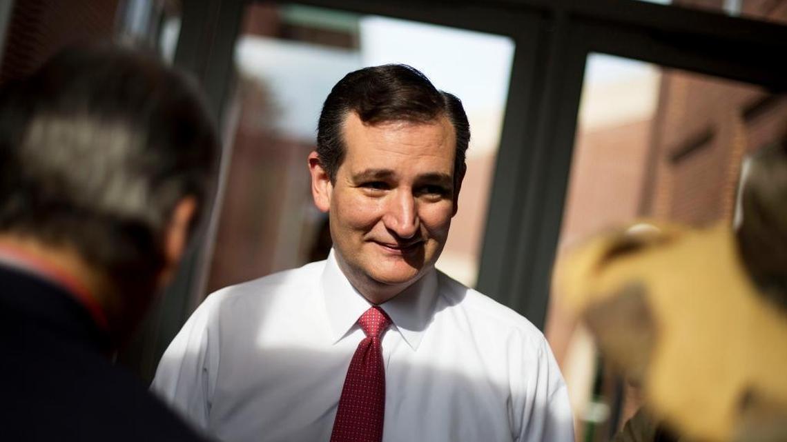 
Republican presidential candidate Sen. Ted Cruz of Texas greets supporters at the Georgia Republican Convention in May.
