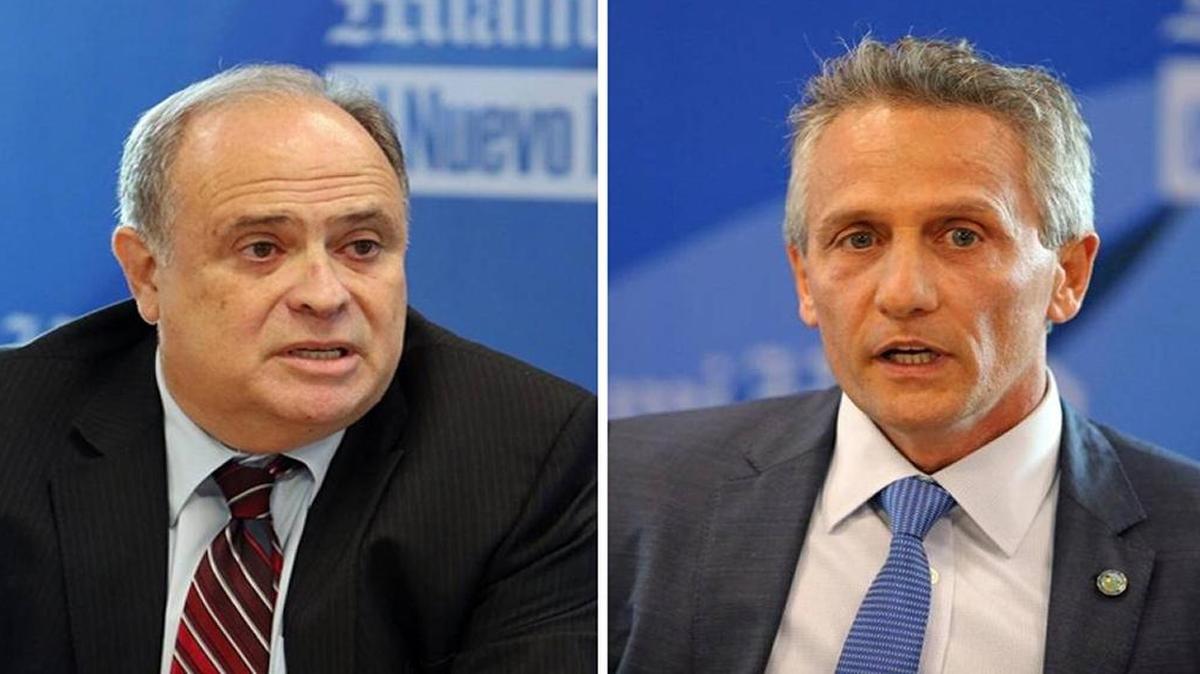 Former mayor of Doral, Juan Carlos "JC" Bermudez, left, ran first in Tuesday’s election but did not achieve 50 percent of the vote so will be in a runoff against Luigi Boria.